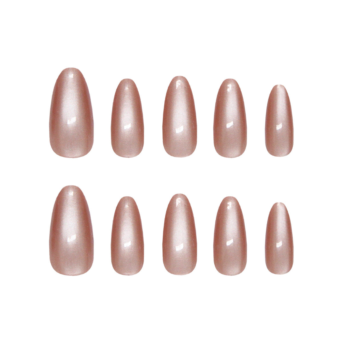 Nail Tips prefabricated nail, simple red-brown cat eye, white atmosphere, , removable nail art pieces 30 pieces|365nails