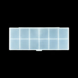 Caja de almacenamiento transparente mate simple con 12 rejillas para uñas | 365nails