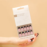 Factory Direct Sales Black White French Wear Nail 2023 Premium Flat Nail Shop Nail Pad Box