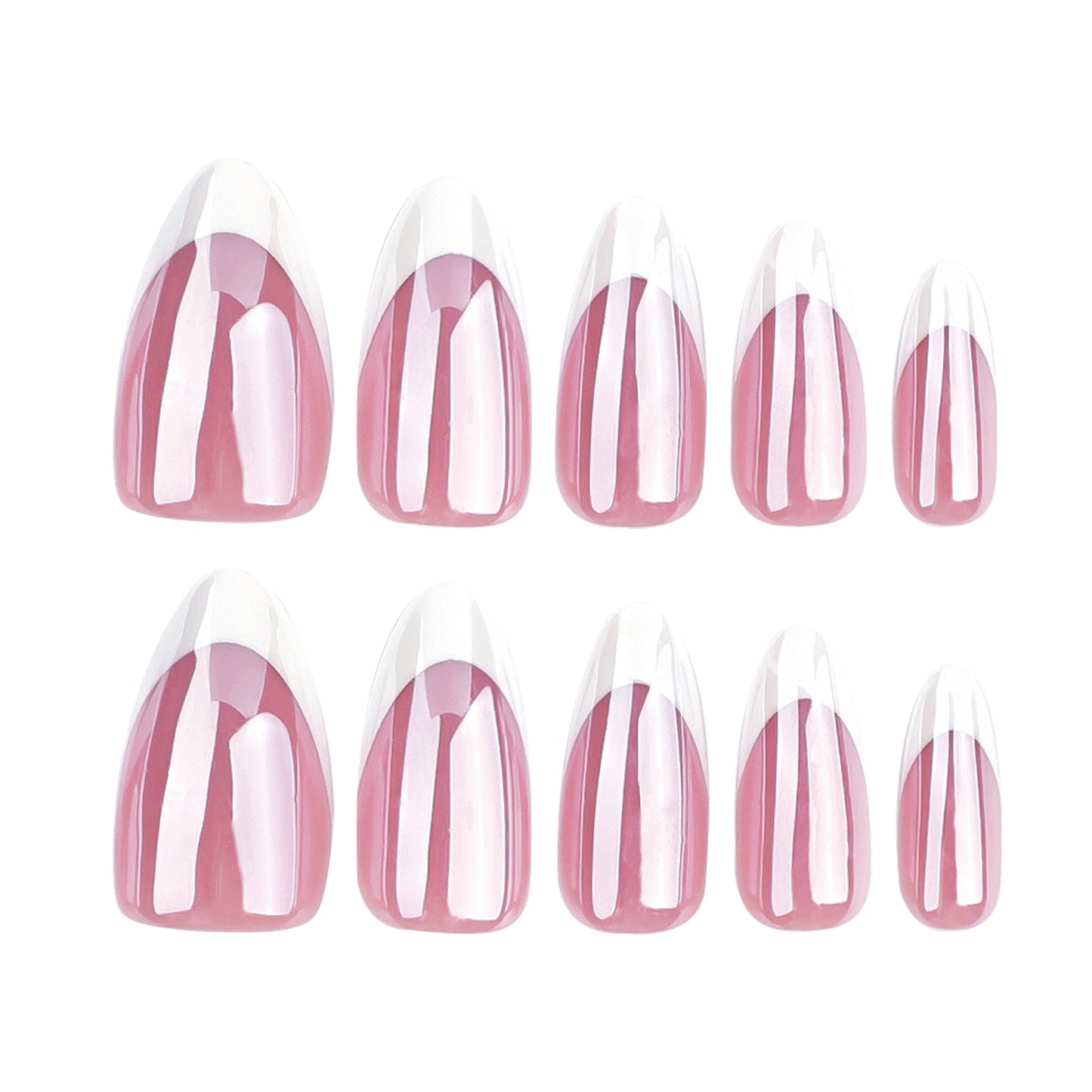 French simple high-end wearing armor 30 pieces coated manicure short almond repeatable nail piece finished product wholesale|365nails