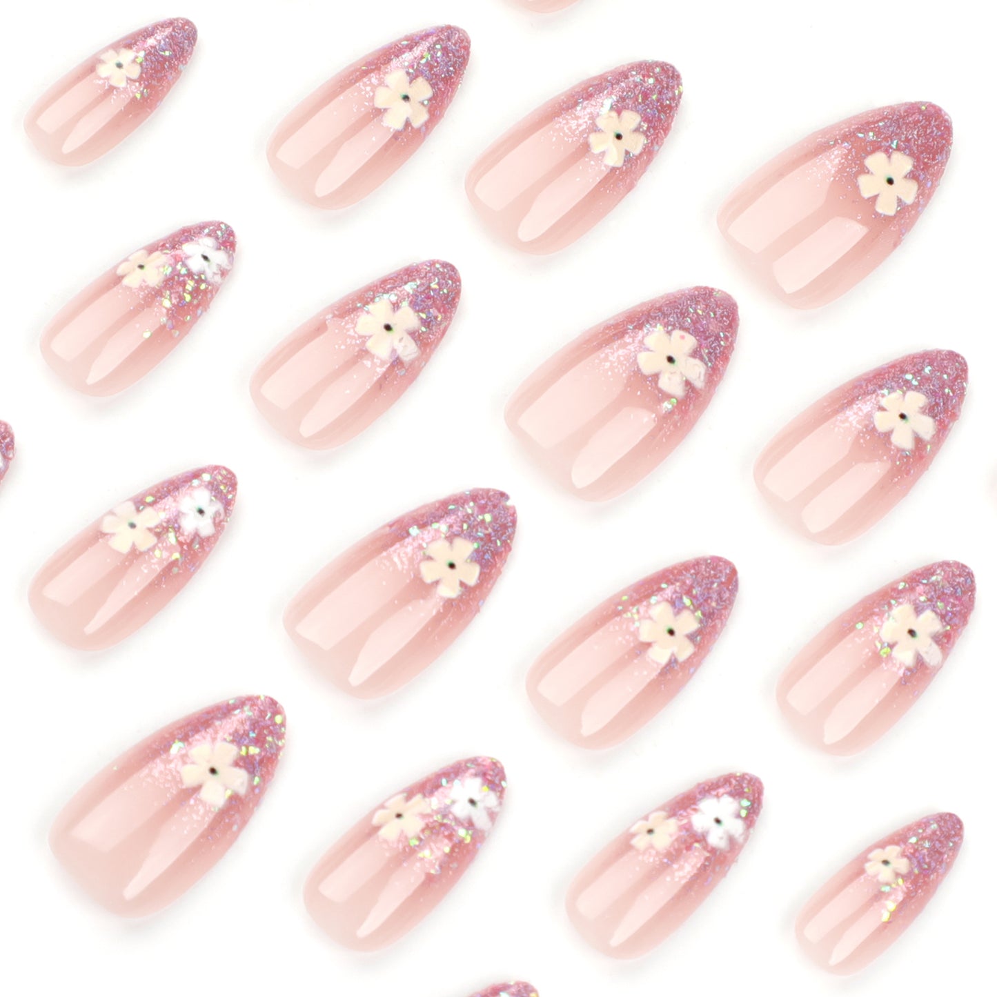 Nail Patch Wear Nail Summer Nail Art French Flower Glitter Fake Nails New Detachable Nail Patch Wholesale|365nails