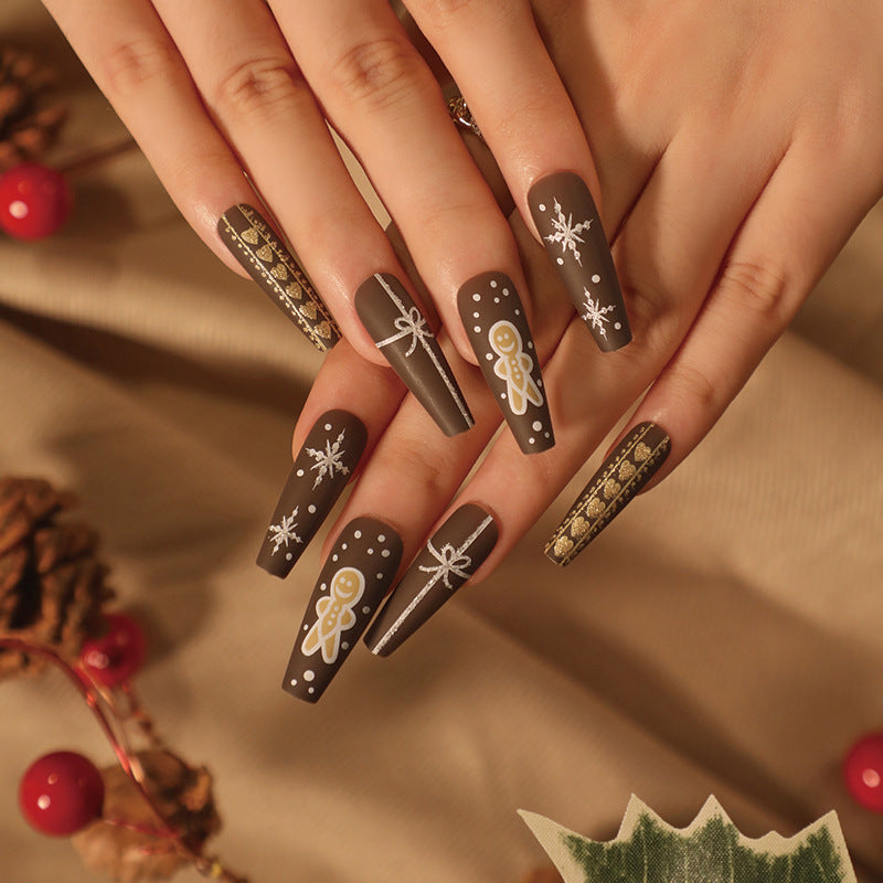 Nail art pieces Nail art finished Christmas gingerbread man bow love snowflake finished s wholesale|365nails