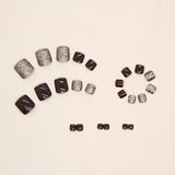 Champanhe flash cor sólida bordô ano novo noiva unhas postiças peça de unha manicure unhas postiças desgaste produto acabado atacado|365nails