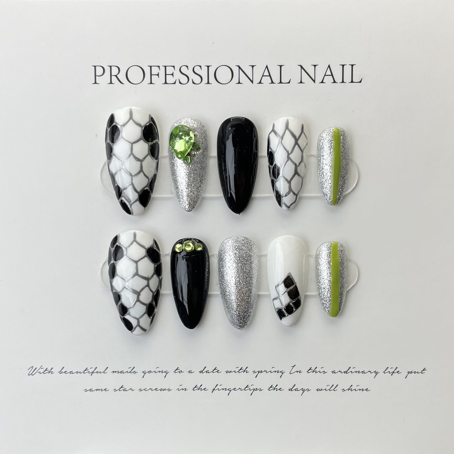 Collection Abstract Nail Art Sticker False Nail Detachable Finished Product Phototherapy Pure handmade press on nails Wear | 365nails