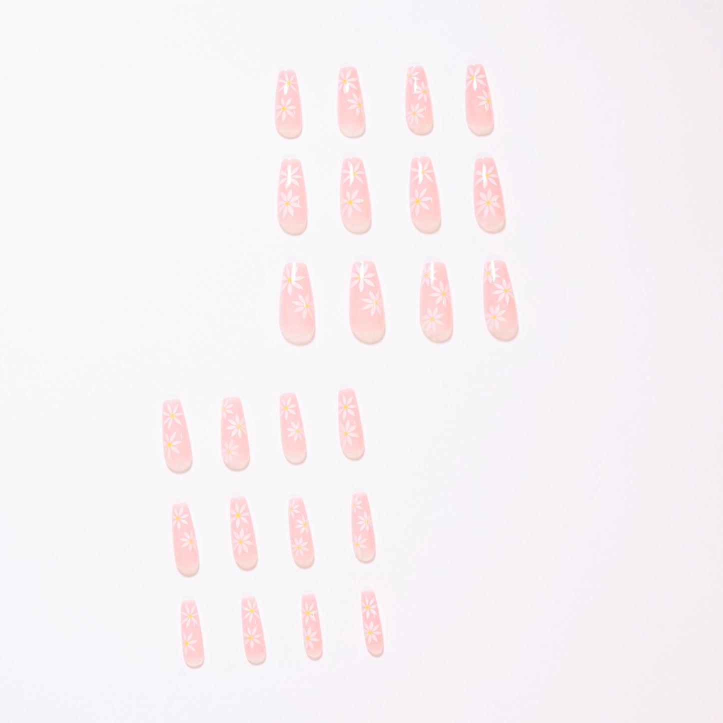 Unhas postiças finalizadas com girassol idílico, remendo de unha, remendo de unha, unha de pressão|365nails