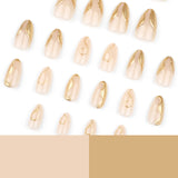 3D gold irregular manicure  short almond nail   hot-selling  film finished product|365nails
