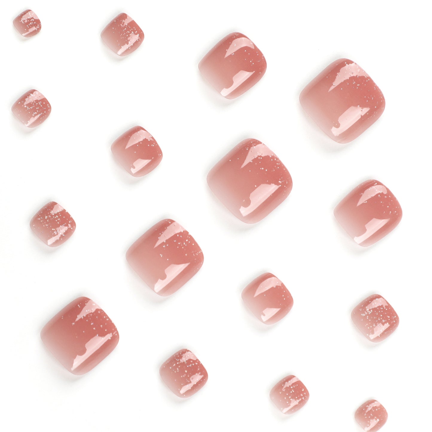 Pegatinas para uñas de los pies con diseño de cambio gradual, color blanco, extraíbles, venta al por mayor | 365nails