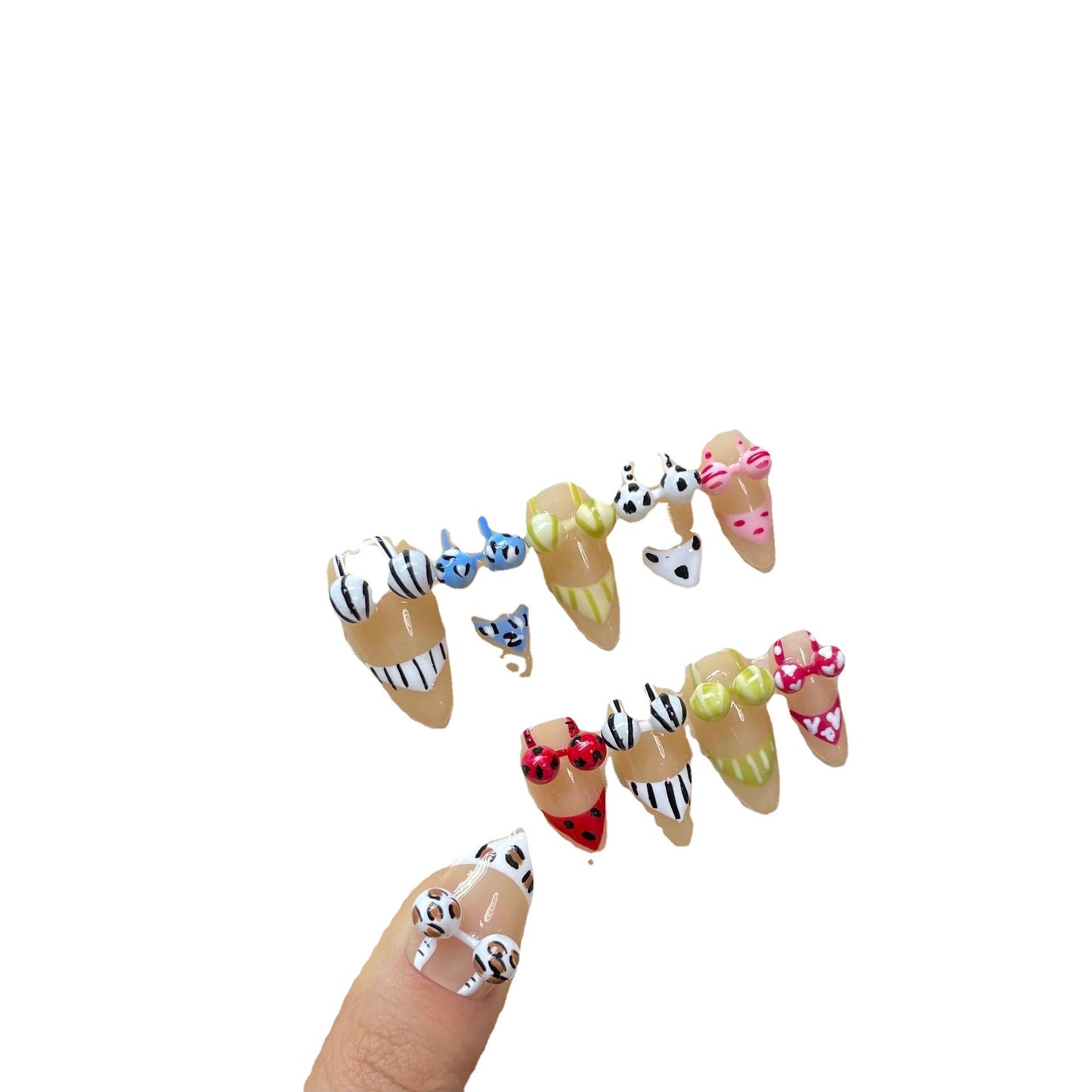 Handmade Wear Nail Sweet Cool Bikini Creative Sexy Nail Art Finished Nail Sticker Jelly | 365nails