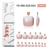 Nail Tips press on nails toenail gradual change wear foot nail patch spray oil prefabricated manicure 120 pieces fake nail piece