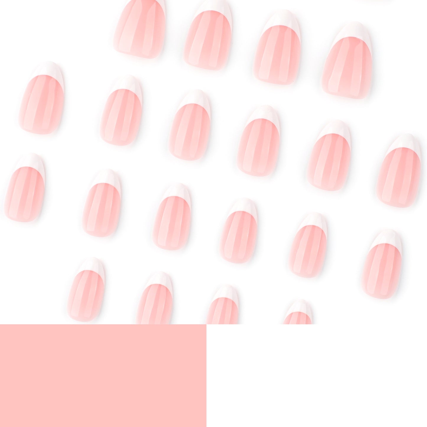 Minimalist classic French white edge manicure short almond nail hot-selling nail wholesale|365nails