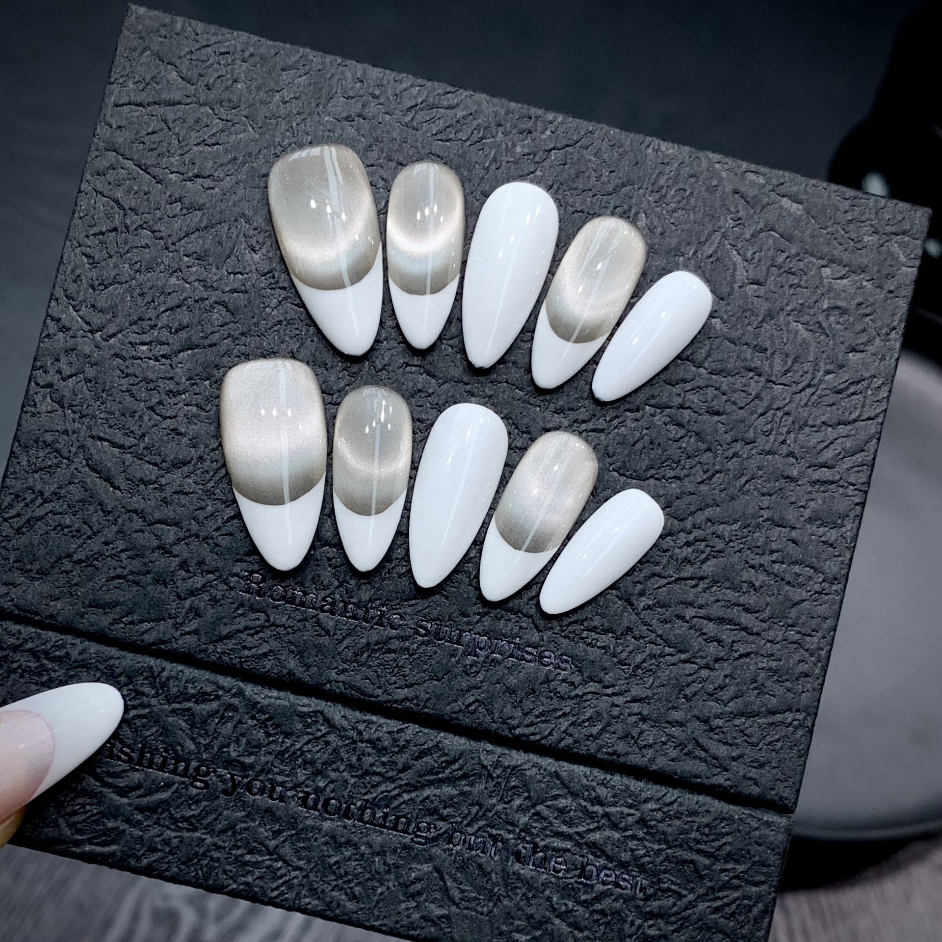 Whitening Simple Nail Art Wear Nail Removable Pure Hand Wear Nail | 365nails