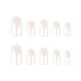 White solid color coating wearing nail piece wholesale short round Yiwu nail art simple beauty wearing fake nails