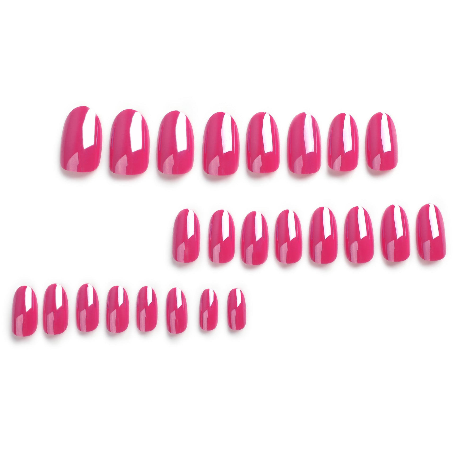 Wear nail short nail piece rose red laser fake nail removable finished nail piece wholesale press on nails