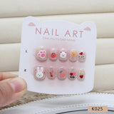 Uñas infantiles con dibujos de notas musicales de sol | 365nails