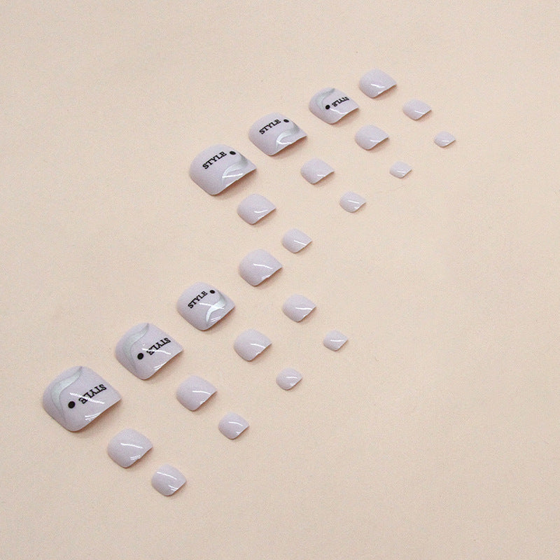 Manicure Faner estilo inglês simples, unhas postiças de verão, unhas postiças de beleza essenciais, atacado|365nails