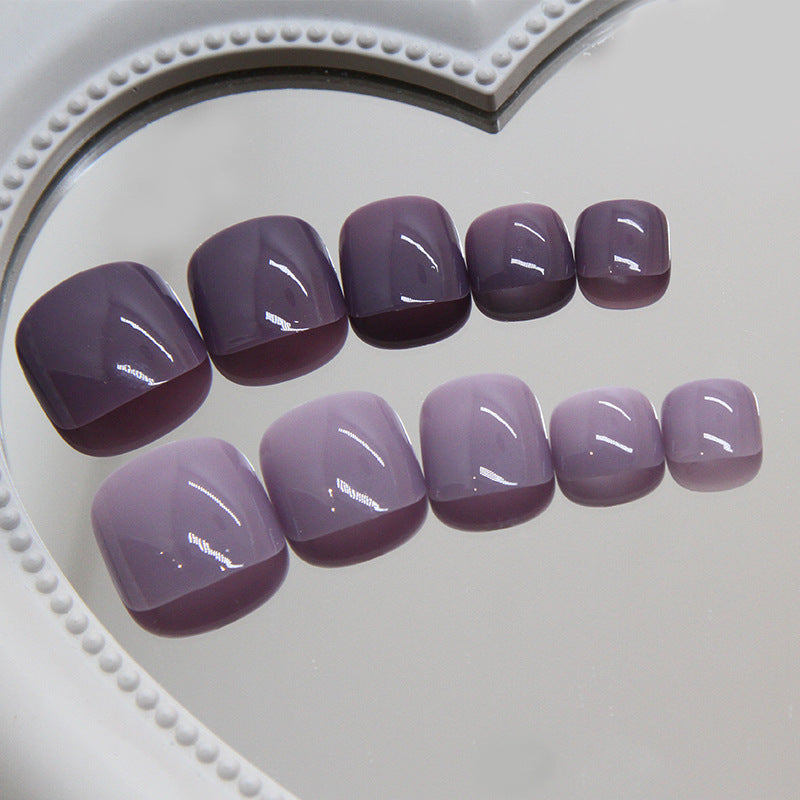 Nail art piece Simple solid color two-color press-on nails color matching Removable toenail piece Press-on toenails nail piece Nail art patch|365nails