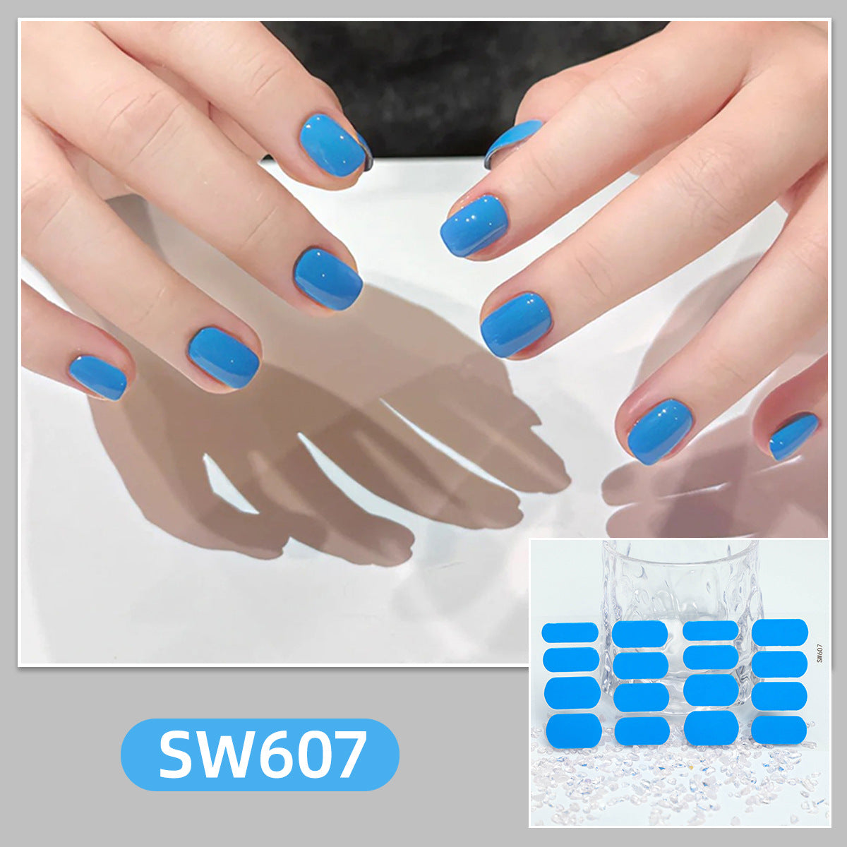 Nail art sticker simple solid color collection nail sticker gentle gradual change jump color nail sticker, waterproof and long-lasting sticker|365nails