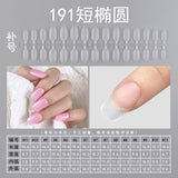 Nail Tips press on nails pads, matte 240 pieces, full stickers, transparent oval trapezoidal non-marking, no-grinding patches, nail pads