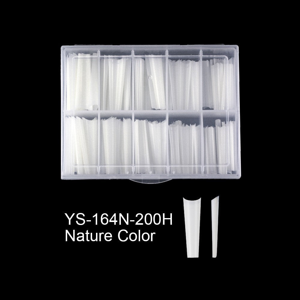 Nail Tips extended denim nail piece 500 pieces Boxed XXL French fake nail patch Transparent flat head non-marking nail piece