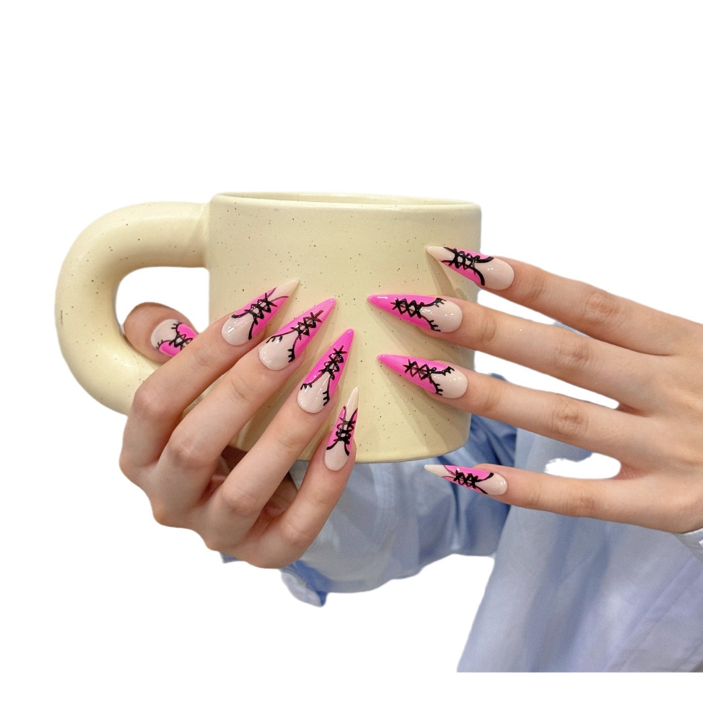 Pure handmade press on nails nail art fake nails beauty | 365nails