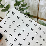 Press-On Nails Instruction Card  transparent pvc self-adhesive waterproof clothing size sticker round label