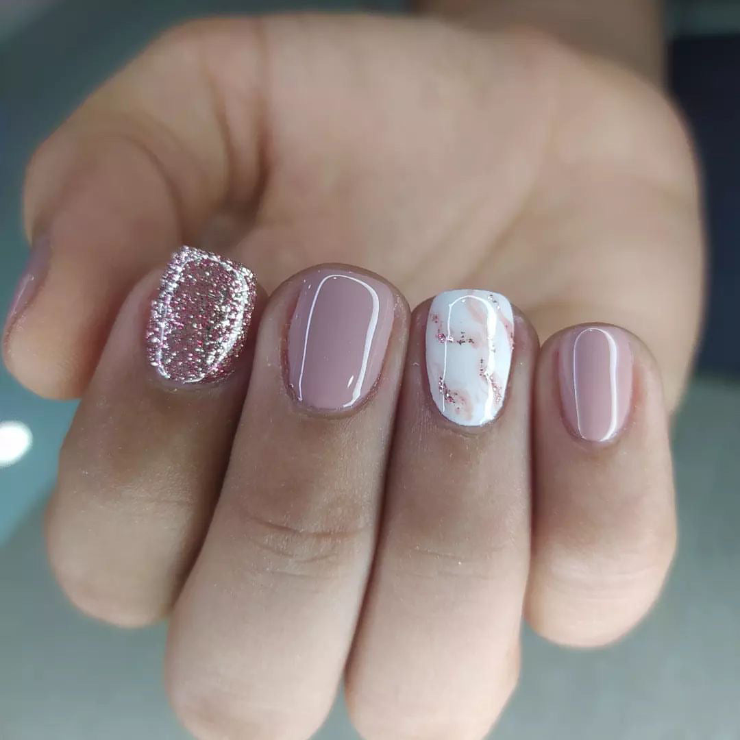 Wear nail short purple and white contrasting color smudging nail film glitter nail film finished nail film press on nail|365nails