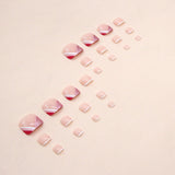 Unhas postiças triangulares em pó francês flash manicure de verão sweet spice girl especial Unhas postiças para unhas postiças nail wear|365nails