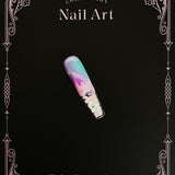 Title Cotton-Candy Aurora | Neon Cloud-Dye Art Series Press-On Nails