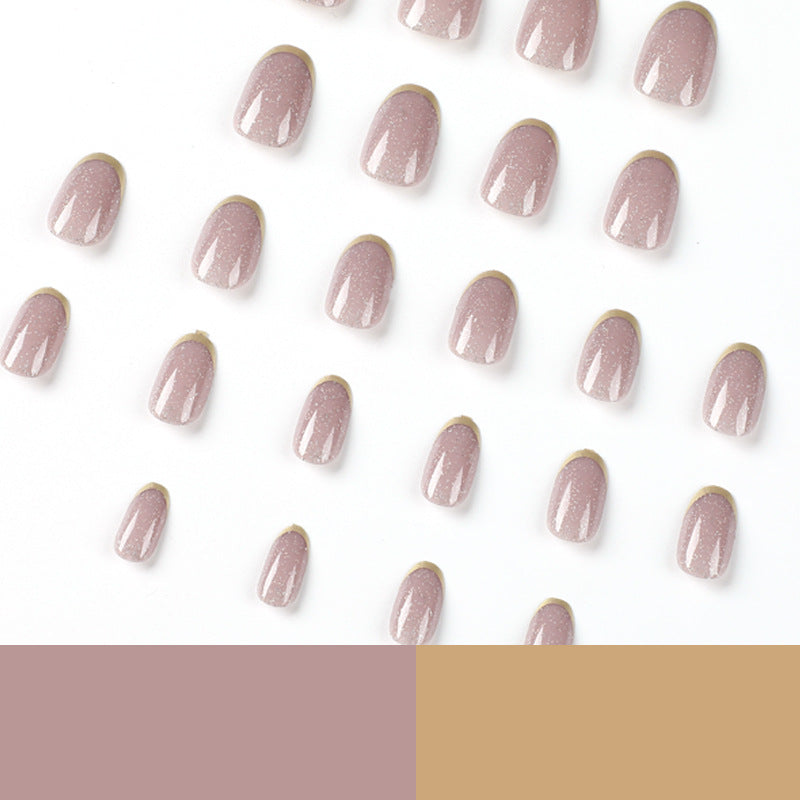 Wear nail short glitter French Phnom Penh Wear nail wholesale Finished nail piece wholesale Nail art Finished nails|365nails