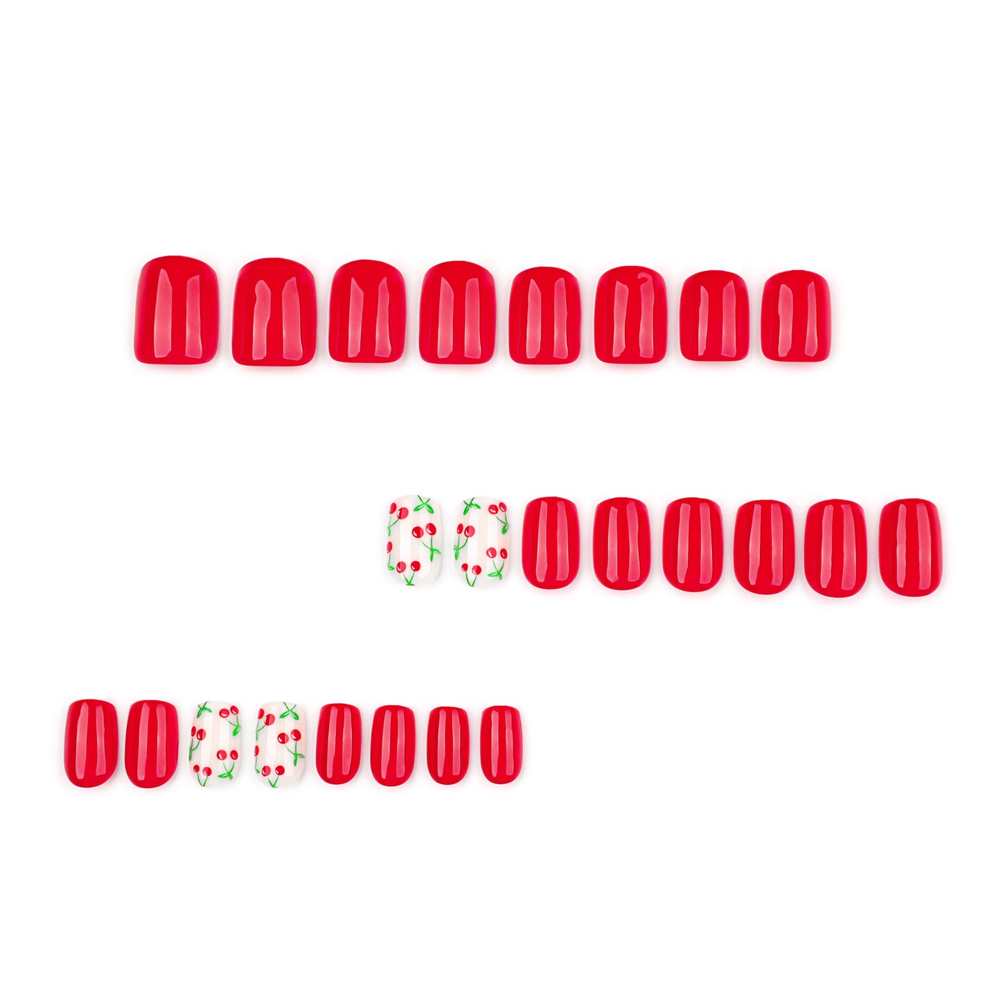short square nail fresh cherry simple wholesale|365nails