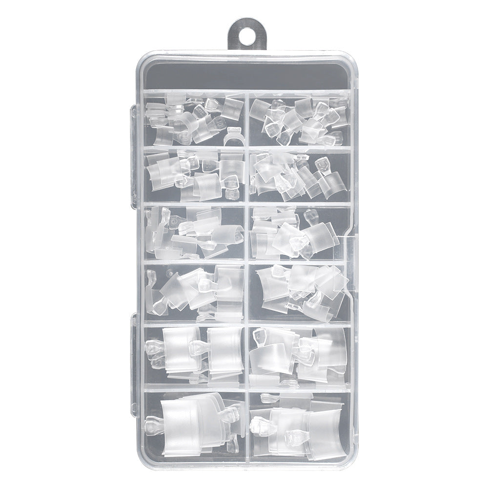 Nail Tips hot-selling wearing toenail pieces, half-sticker matte, no-carving and grinding short 120-piece boxed patch foot fake nails