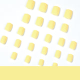 Arte de uñas, uñas postizas extraíbles de color amarillo macarrón, parches para uñas postizas, uñas postizas al por mayor | 365nails