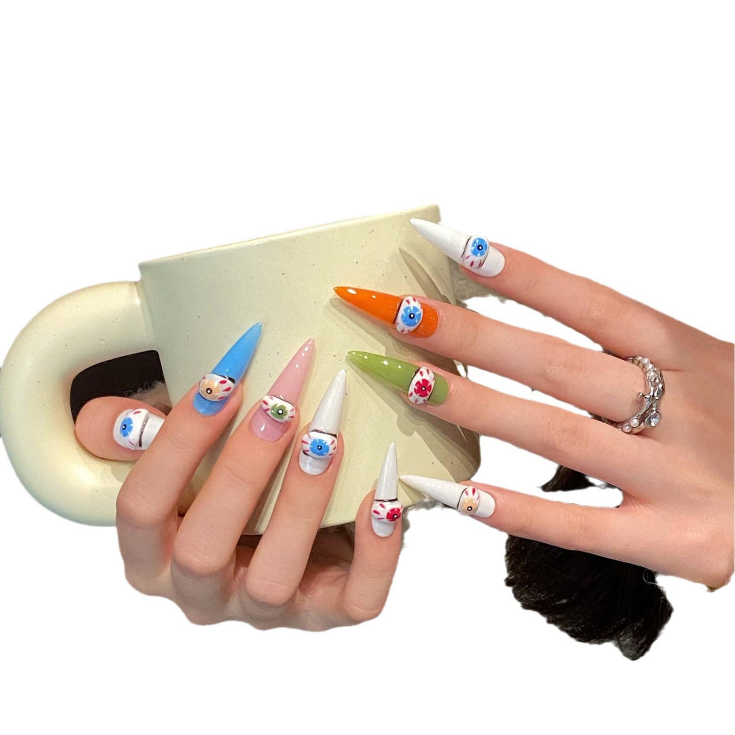 Pure handmade press on nails nail art fake nails beauty | 365nails
