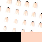 Wearing nail short black French wearable nail patch Wearing nail piece Nail piece Wearable finished nail