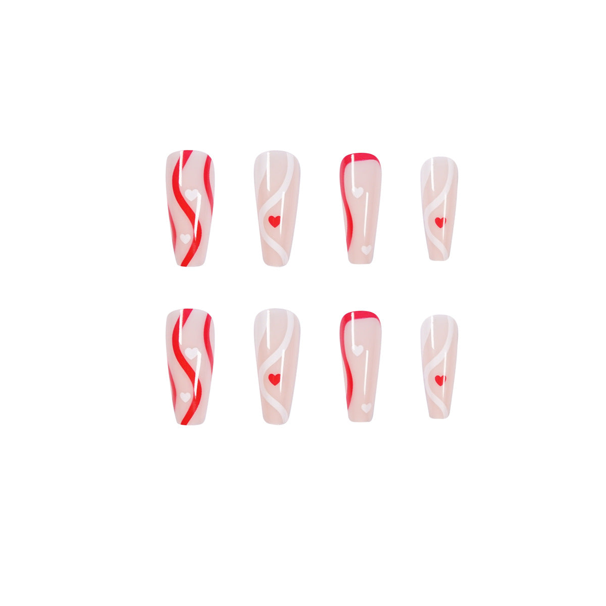 Pop Line Long Ballet Wear Nail Art Finished Fake Nail Nail Art Patch Nail Patch Removable Nail|365nails