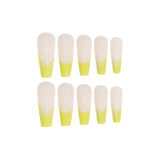 Manicure borboleta verde unha postiça especial removível |365nails