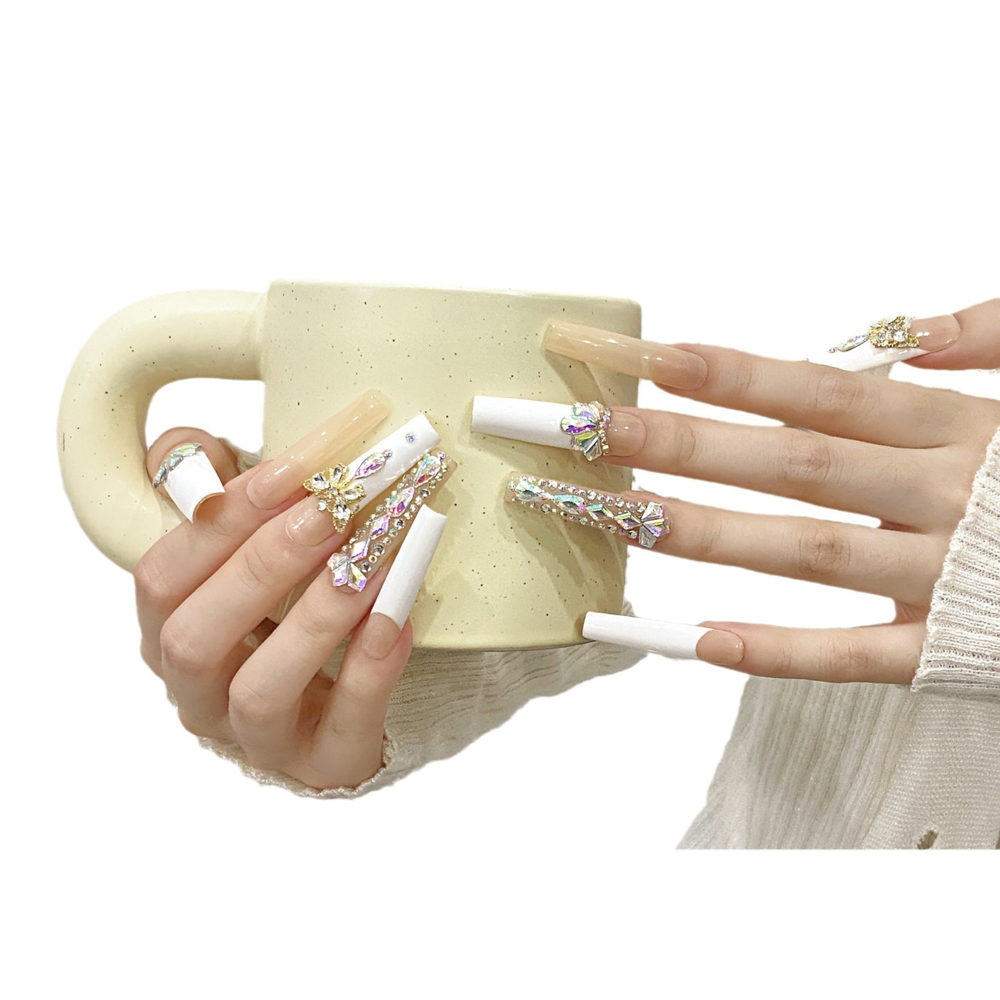 Pure handmade press on nails nail art fake nails beauty | 365nails