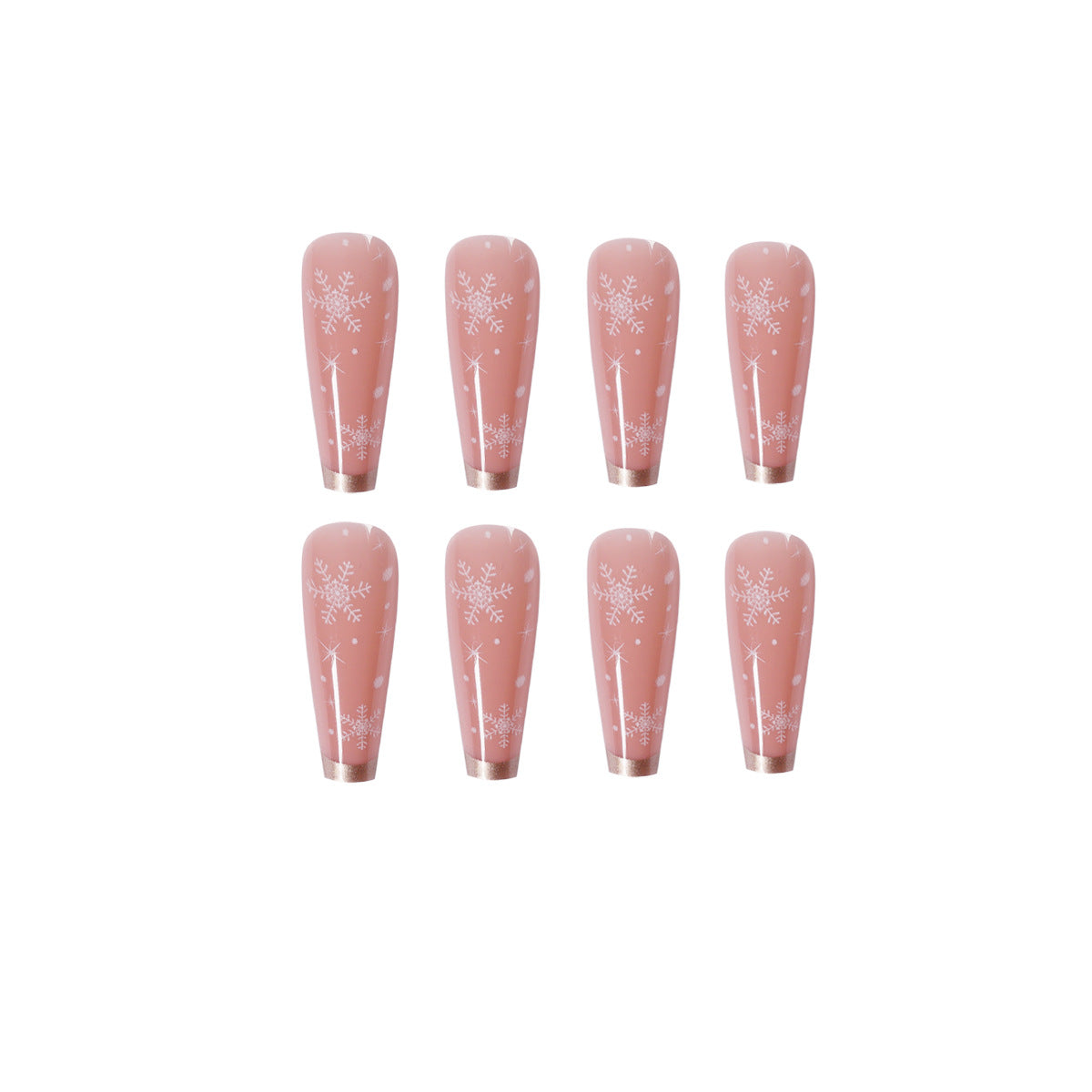 Exclusivo, largo, ballet nude, francés, para usar en uñas, producto terminado, uña postiza extraíble, parche para uñas, pieza de uña|365nails
