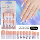 Nail Tips special for press on nails rectangular nail pieces removable full sticker manicure 24 pieces boxed fake nail factory wholesale