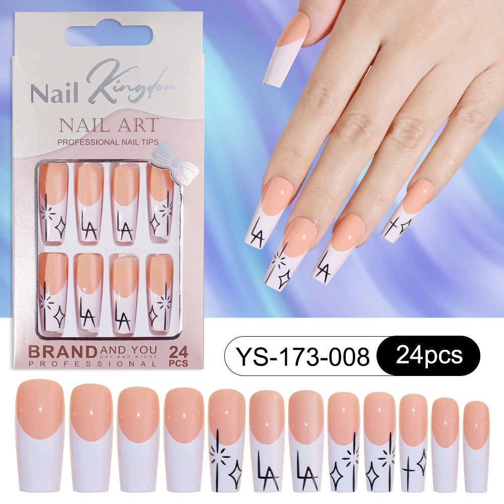 Nail Tips special for press on nails rectangular nail pieces removable full sticker manicure 24 pieces boxed fake nail factory wholesale
