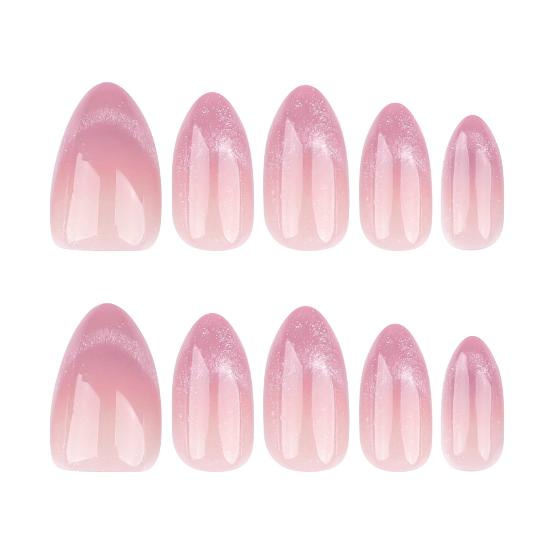 Explosivo diseño de ojo de gato francés rosa y morado, uñas almendradas cortas y sencillas, diseño de uñas repetible | 365nails