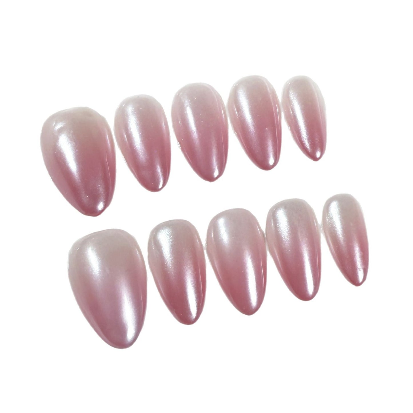 Handmade press on nails pure desire small fresh short nail patch simple aurora nail almond wholesale|365nails
