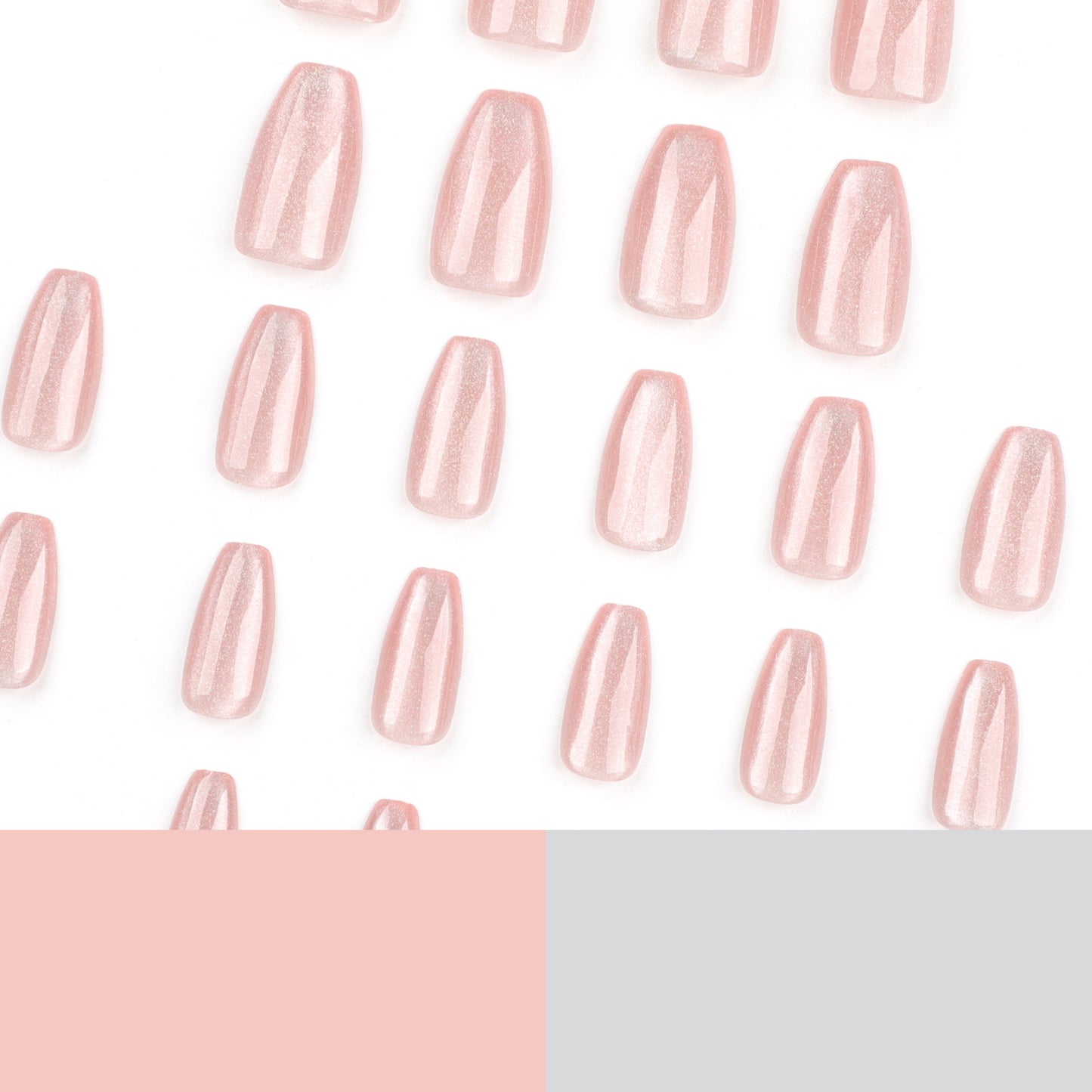 hot-selling solid color cat eye wearing nail removable short nude fake nail nail patch finished nail piece|365nails
