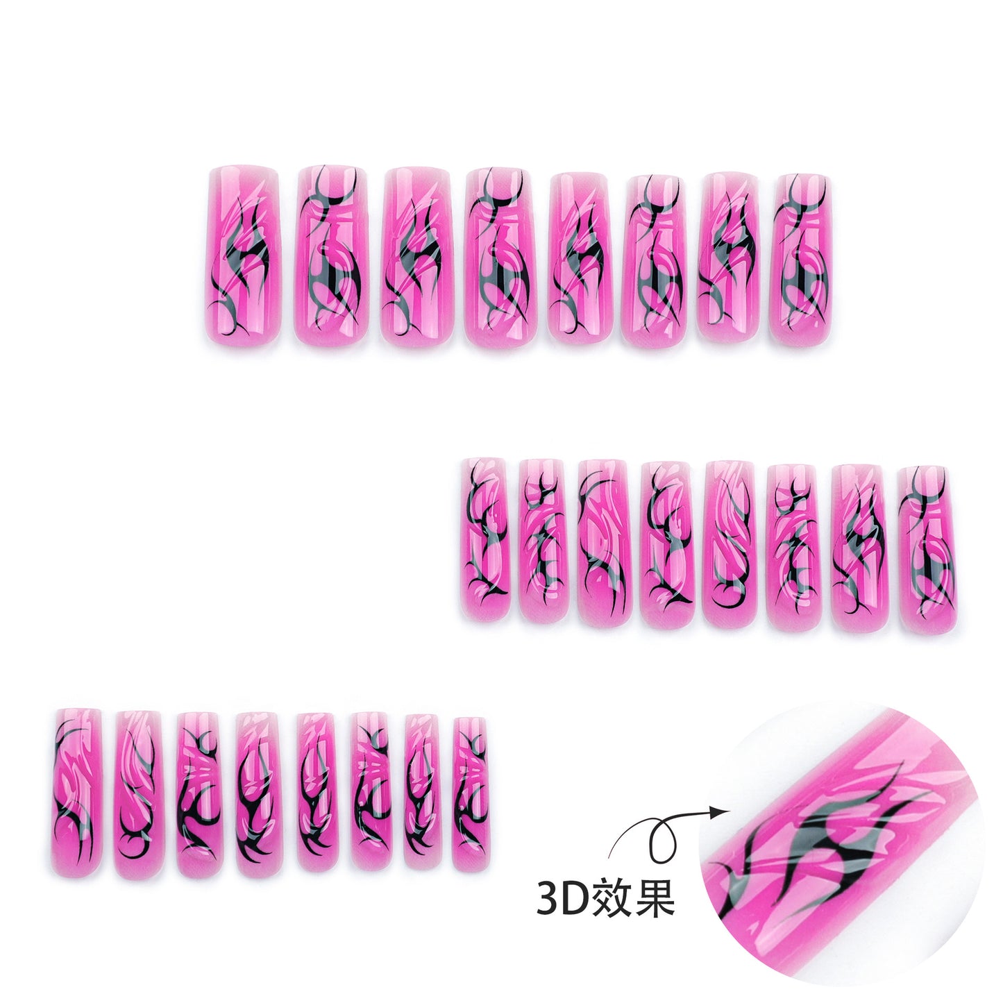 Especial para unhas artísticas de unhas Spice Girls 3D tridimensional, unhas retangulares de alta venda - atacado na Europa e América|365nails