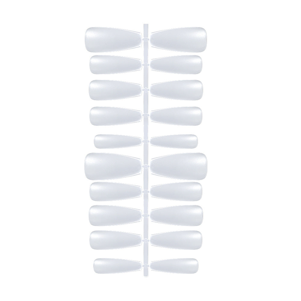 Nail Tips New transparent medium and long trapezoidal nail pads 20 pieces free of carving and grinding, whole sub-code matte and non-marking removable nail pads wholesale