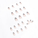 Espejo simple plateado francés corto ballet desgaste uñas arte acabado uñas postizas arte uñas parche uñas parche extraíble|365nails