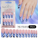 Nail Tips special for press on nails rectangular nail pieces removable full sticker manicure 24 pieces boxed fake nail factory wholesale