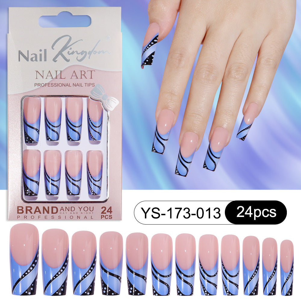 Nail Tips special for press on nails rectangular nail pieces removable full sticker manicure 24 pieces boxed fake nail factory wholesale