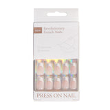 Factory Direct Sales Black White French Wear Nail 2023 Premium Flat Nail Shop Nail Pad Box