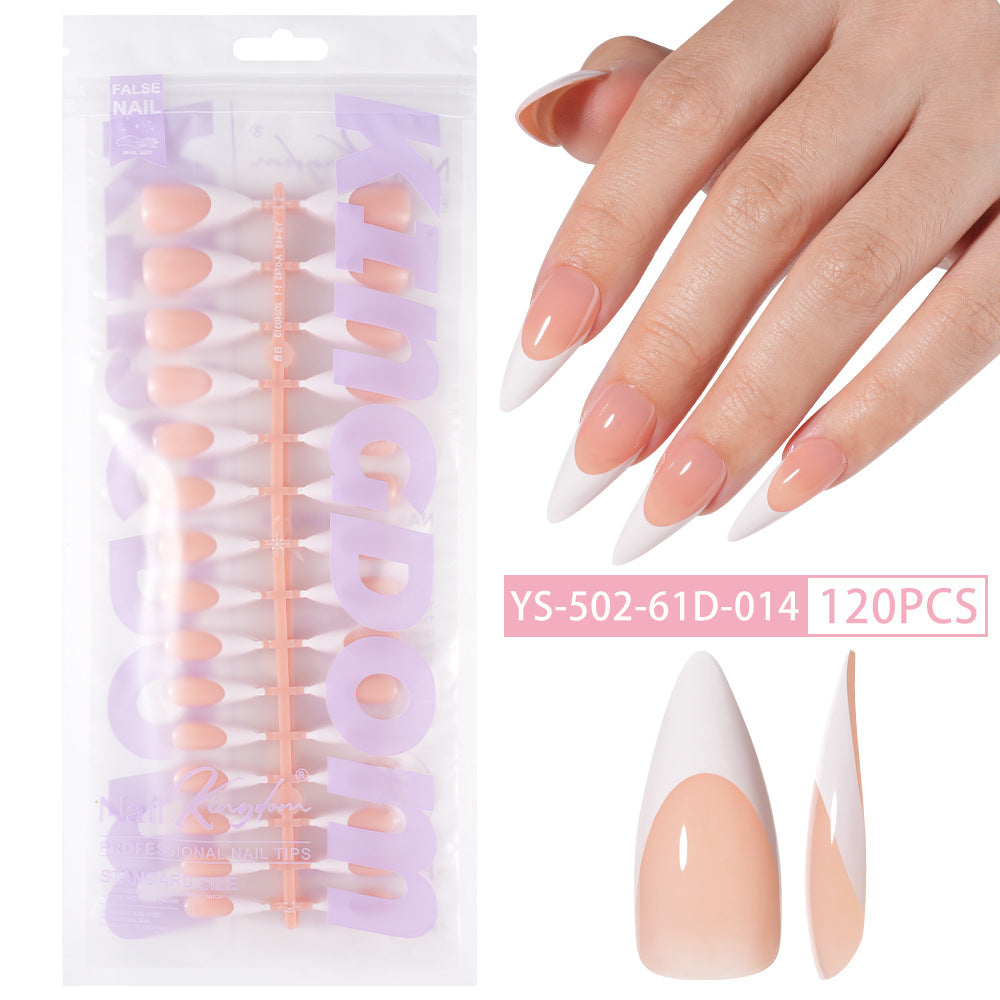 Nail tips French press on nails, simple long ladder manicure removable fake nails 120 pieces, prefabricated nail wholesale